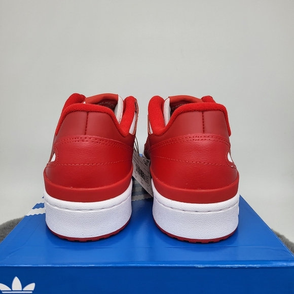 New adidas Originals Forum Low CL Scarlet Red Men's Shoes Size 9.5 - Picture 5 of 8